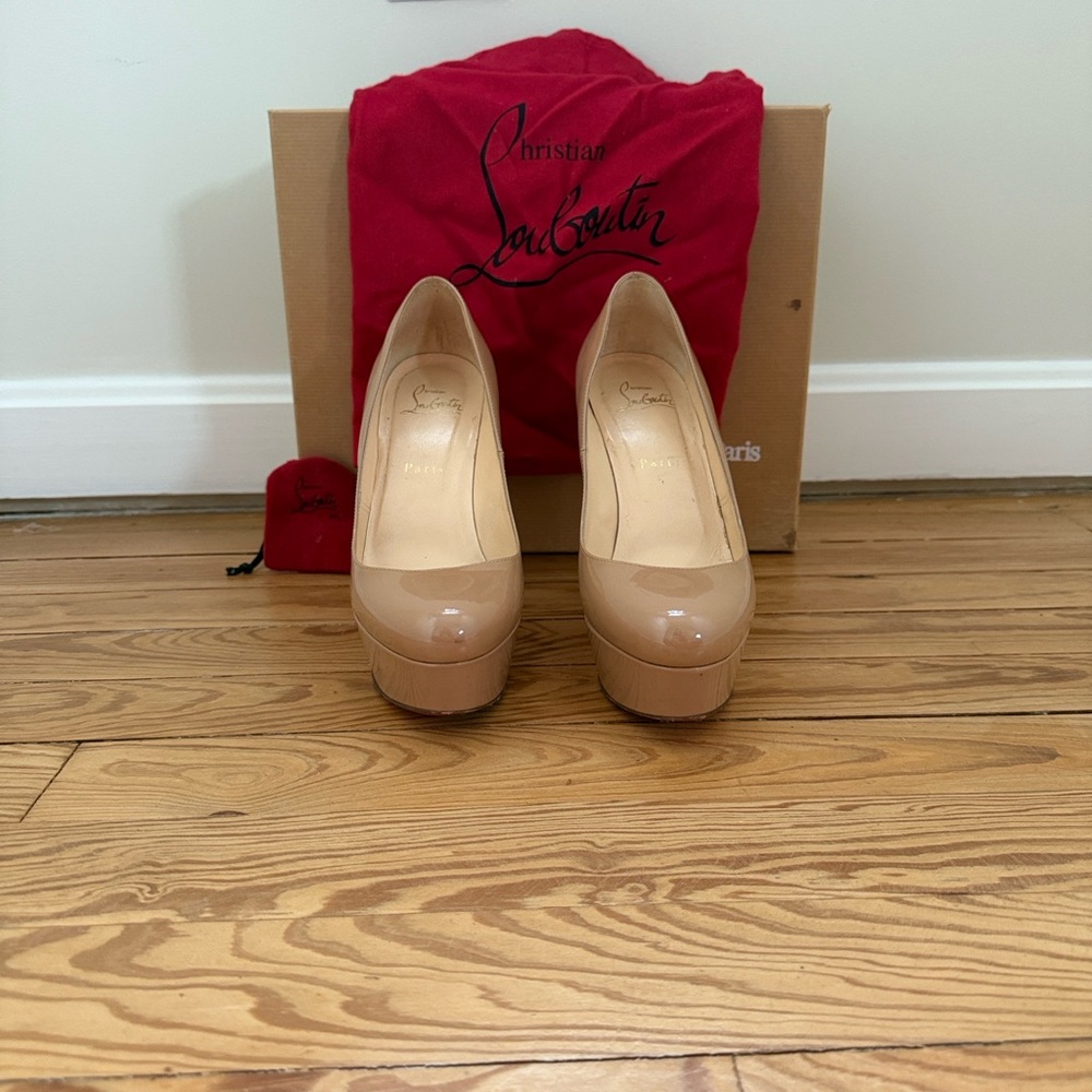 Christian Louboutin Nude Platform Heels